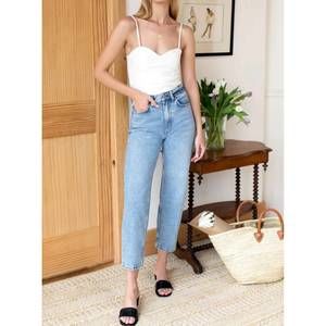 NEW EMERSON FRY sophia sweetheart top in ivory linen